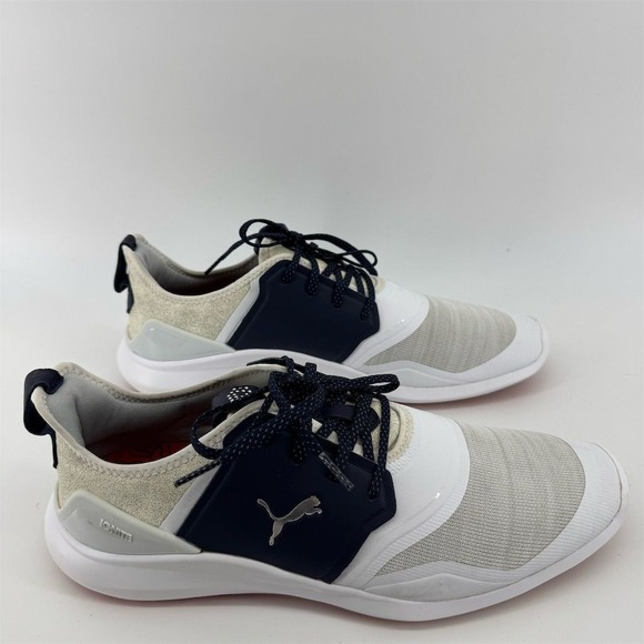 PUMA Men's Ignite NXT Lace Golf Shoes White/Silver Size 10 US - Picture 1 of 8